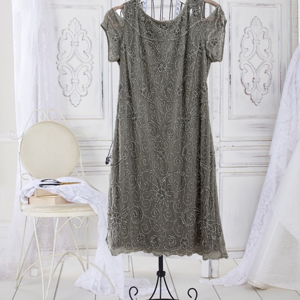 Prelude Beaded Sequence Cocktail Dress NWT, Size 12
